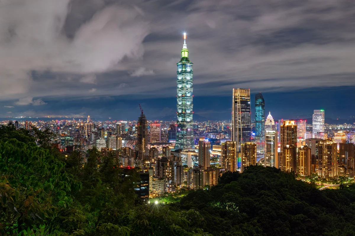 象山から見た台北101と台北の夜景